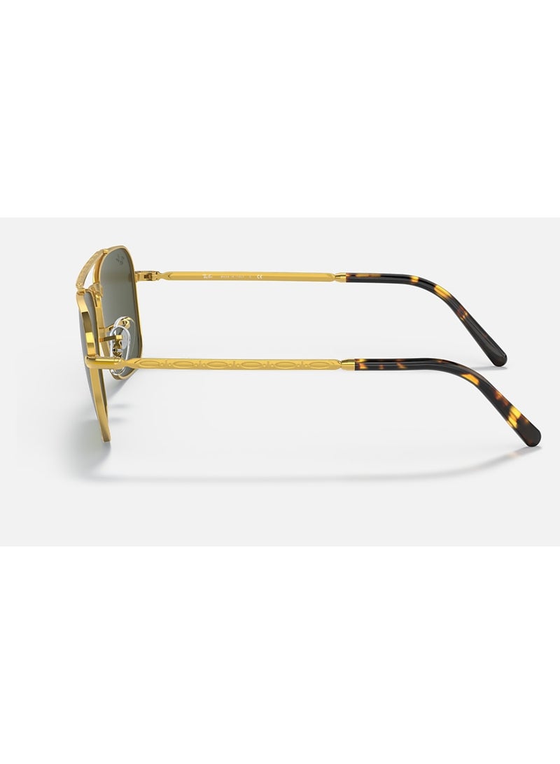 راي بان نظارة شمسية معدنية مربعة الشكل للجنسين RB3636 919631 58 - مقاس العدسة: 58 ملم - ذهبي مصقول - Image 4