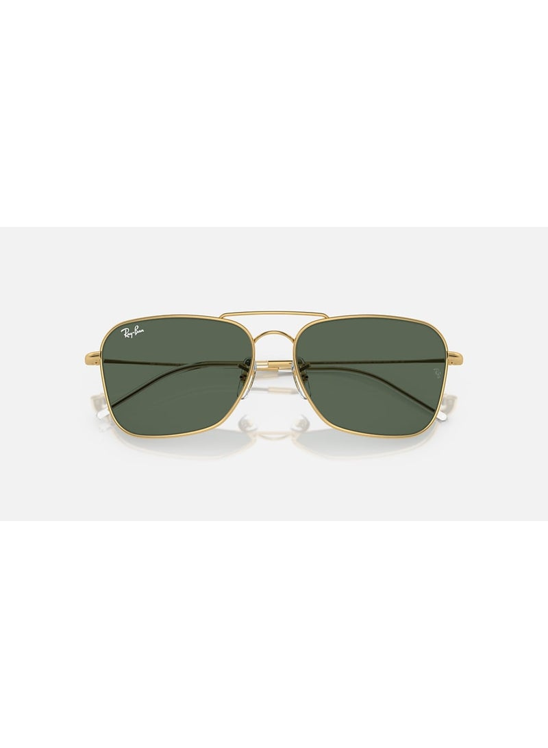 راي بان نظارات شمسية معدنية مربعة الشكل للجنسين RBR0102S 001/VR 58 - حجم العدسة: 58 مم - ذهب مصقول - Image 5