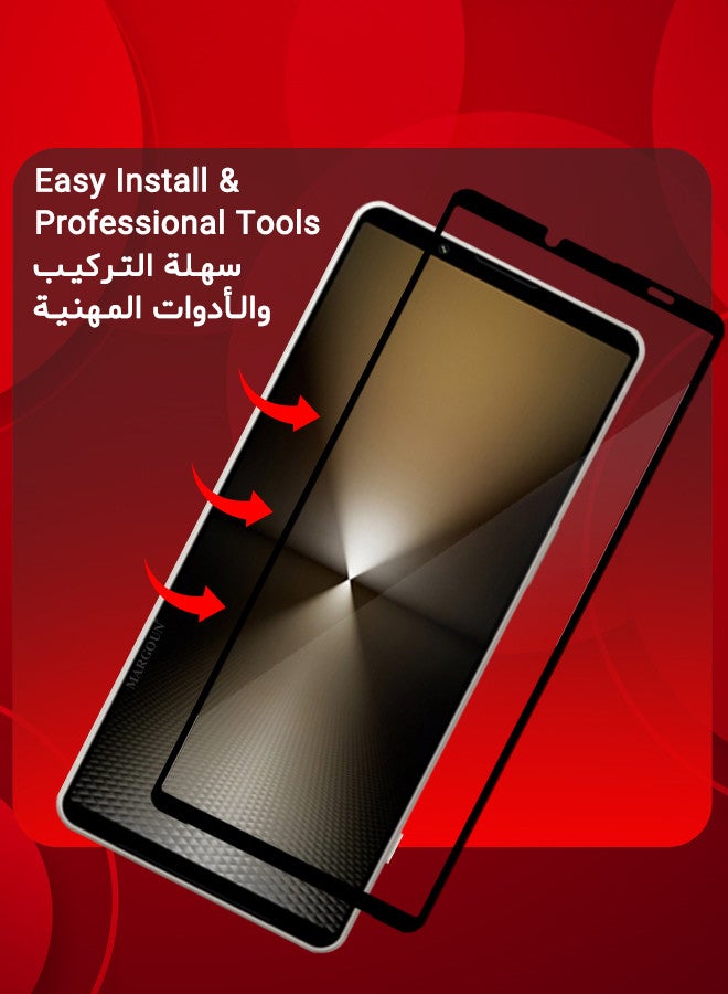 مارجون [for Sony Xperia 1 VI] 3 Pack Screen Protector Tempered Glass Anti-Scratch Screen Protector Case Friendly HD Clear Protective Film Clear - Image 5