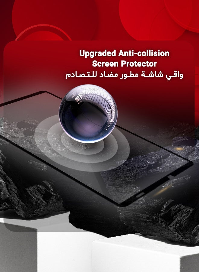 مارجون [for Sony Xperia 1 VI] 3 Pack Screen Protector Tempered Glass Anti-Scratch Screen Protector Case Friendly HD Clear Protective Film Clear - Image 4