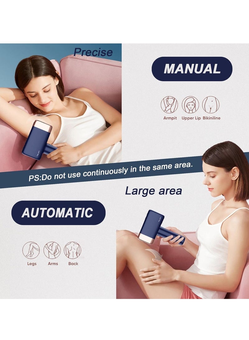 ملاي T14 IPL Ice Compress Hair Removal Device With Bikini Lense Dark Blue  - Image 4