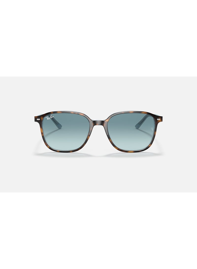 Ray-Ban Unisex Square Shape Acetate Sunglasses RB2193 13163M 53 - Lens Size: 53 Mm - Polished Havana On Light Blue - Image 2