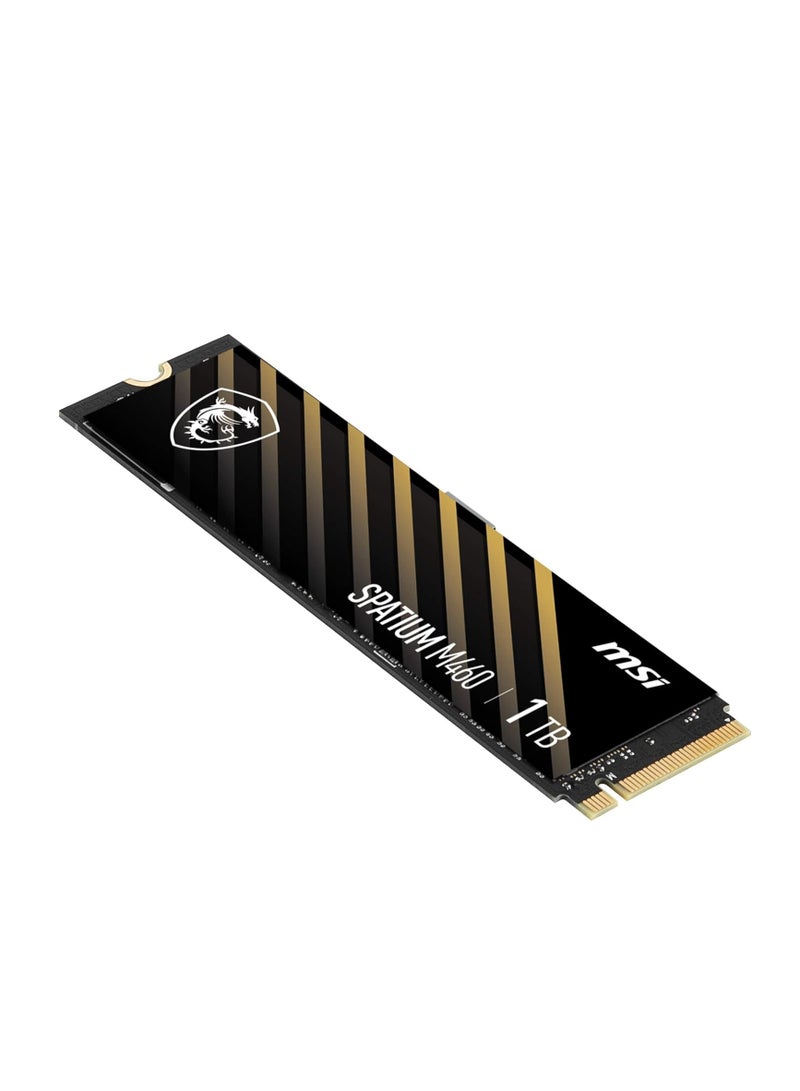 MSI - Spatium M460 PCIe 4.0 NVMe M.2 1TB - PCIe 4.0 NVMe M.2 Internal Solid State Drive, 5000MB/s Read & 4500MB/s Write, 3D NAND 1 TB - Image 1