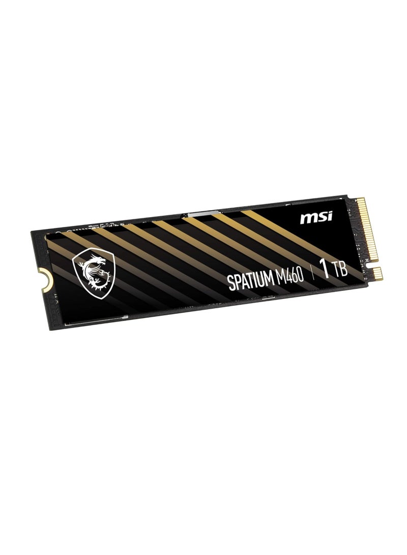 MSI - Spatium M460 PCIe 4.0 NVMe M.2 1TB - PCIe 4.0 NVMe M.2 Internal Solid State Drive, 5000MB/s Read & 4500MB/s Write, 3D NAND 1 TB - Image 1