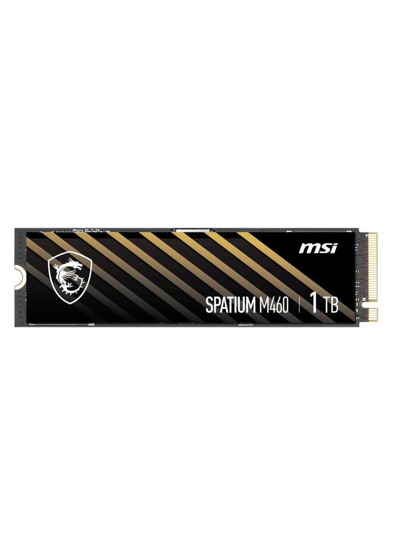 MSI - Spatium M460 PCIe 4.0 NVMe M.2 1TB - PCIe 4.0 NVMe M.2 Internal Solid State Drive, 5000MB/s Read & 4500MB/s Write, 3D NAND 1 TB - Image 1