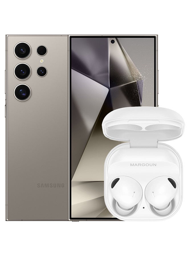 MARGOUN [Buds 2 Pro] True Wireless Bluetooth Headphones Compatible with Samsung Galaxy S24 Ultra,Noise Cancelling ,Hi Fi Sound ,Comfort Fit ,HD Voice White  - Image 1