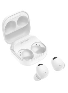 MARGOUN [Buds 2 Pro] True Wireless Bluetooth Headphones Compatible with Samsung Galaxy S24 Ultra,Noise Cancelling ,Hi Fi Sound ,Comfort Fit ,HD Voice White  - Image 2