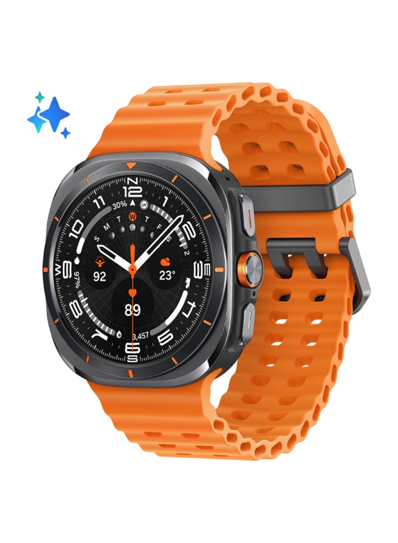 Samsung - Galaxy Watch Ultra 47mm (UAE Version) Smartwatch, LTE, Health Monitoring, Fitness Tracker - Titanium Gray - Image 1