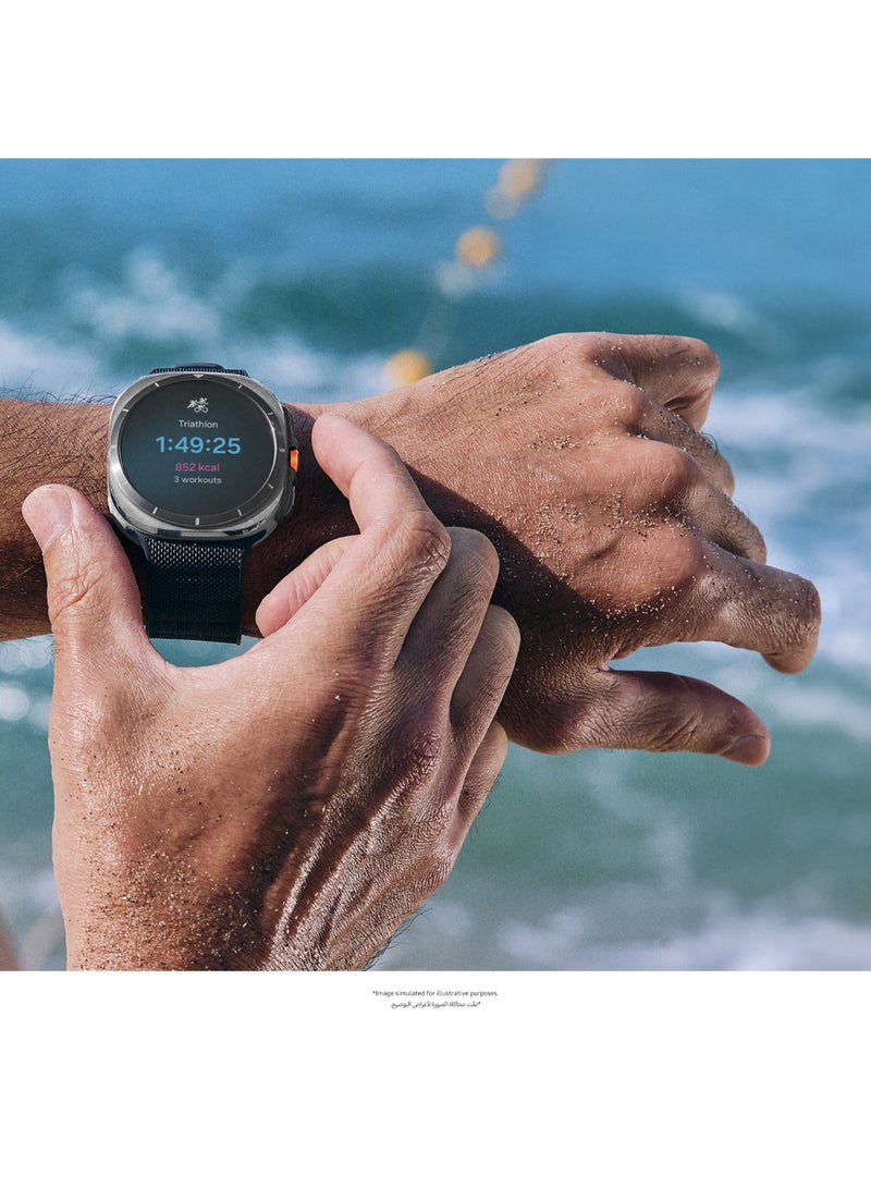 Samsung - Galaxy Watch Ultra 47mm (UAE Version) Smartwatch, LTE, Health Monitoring, Fitness Tracker - Titanium Gray - Image 1