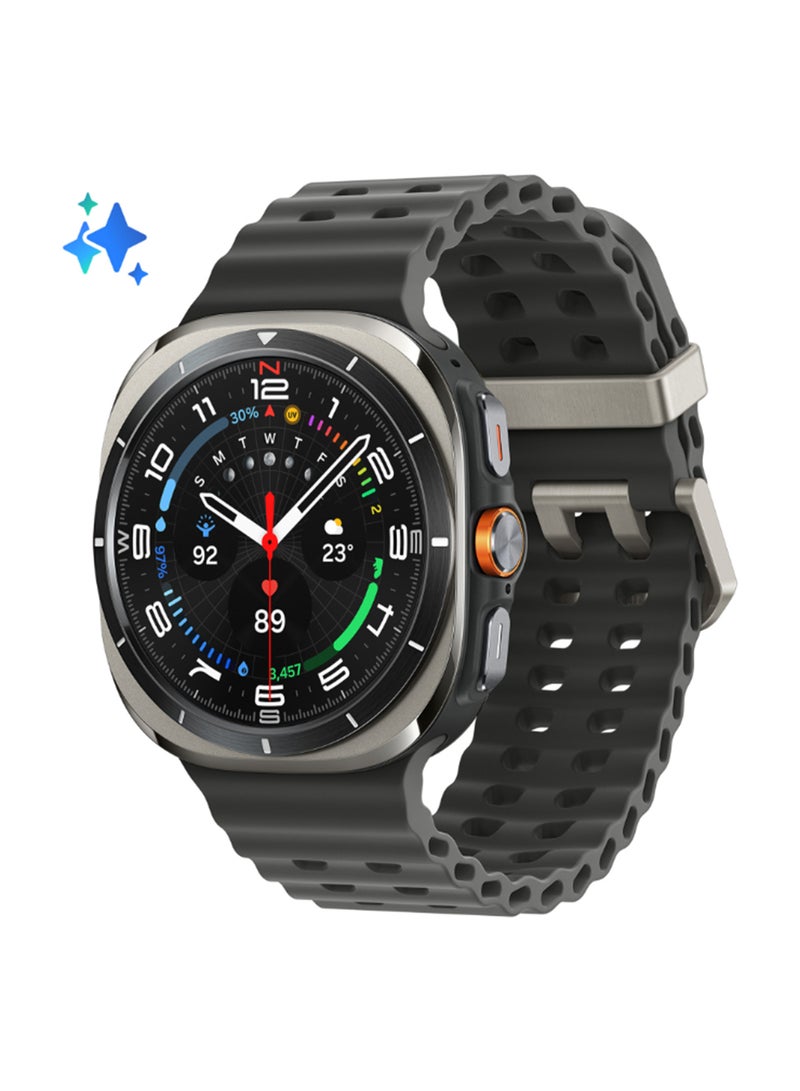 Samsung - Galaxy Watch Ultra 47mm (UAE Version) Smartwatch, LTE, Health Monitoring, Fitness Tracker - Titanium Silver - Image 1
