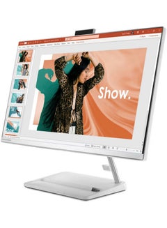 لينوفو جهاز IdeaCentre AIO 3 27IAP7 بشاشة مقاس 27 بوصة ومعالج Core-i5-12450H/ذاكرة وصول عشوائي سعة 16 جيجابايت/محرك أقراص SSD سعة 512 جيجابايت/بطاقة رسومات Intel UHD/نظام تشغيل Windows 11 Pro  - Image 1