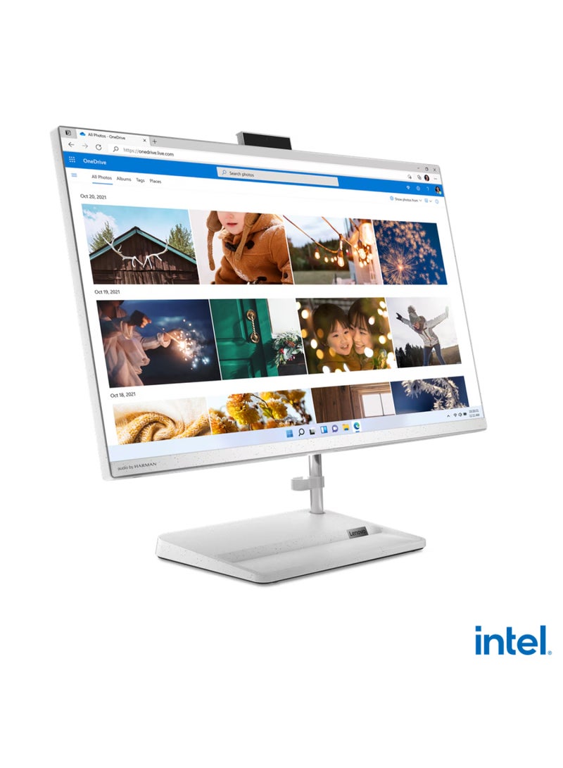 Lenovo - IdeaCentre AIO 3 27IAP7 With 27-Inch Display, Core- i5-12450H Processor/16GB RAM/512GB SSD/Intel UHD Graphics/Windows 11 Pro English/Arabic White - Image 1