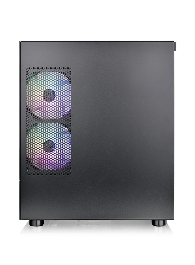 Thermaltake View 170 TG ARGB Micro Chassis, Tempered Glass Front and Left Panels, Up to a 280mm/240mm Radiator, 3 Hydraulic Bearing 120mm ARGB Lite Fans Pre-installed | CA-1Z4-00M1WN-00 Black  - Image 4