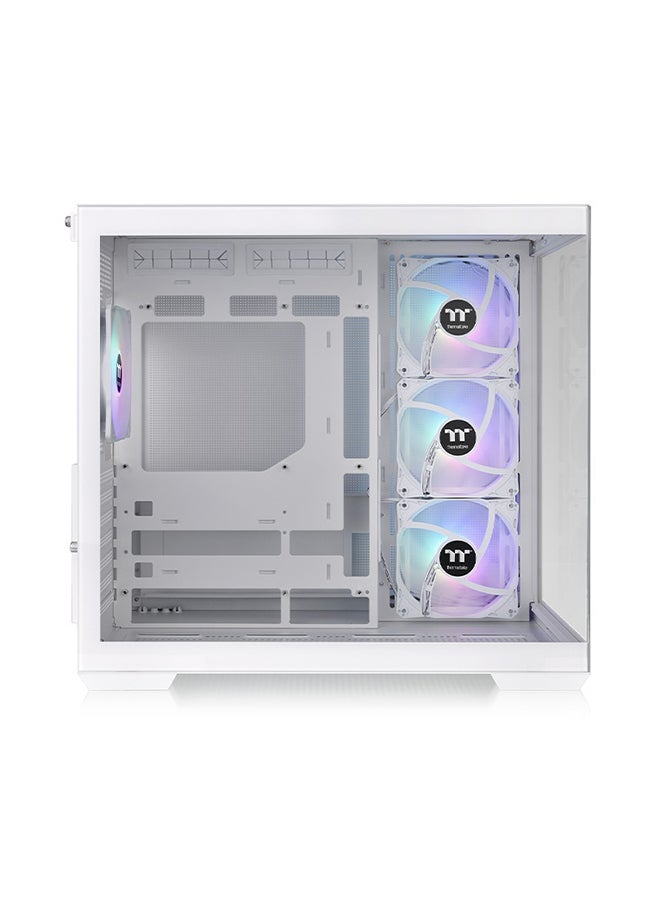 Thermaltake View 380 TG ARGB Mid Tower Chassis, Compatible with Hidden-Connector Motherboards, Dual Chamber Design, Tempered Glass Front and Left Panels | CA-1Z2-00M6WN-00 White  - Image 3