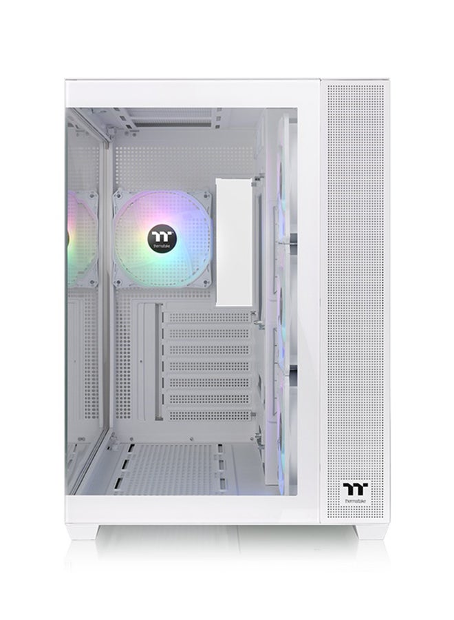 Thermaltake View 380 TG ARGB Mid Tower Chassis, Compatible with Hidden-Connector Motherboards, Dual Chamber Design, Tempered Glass Front and Left Panels | CA-1Z2-00M6WN-00 White  - Image 2