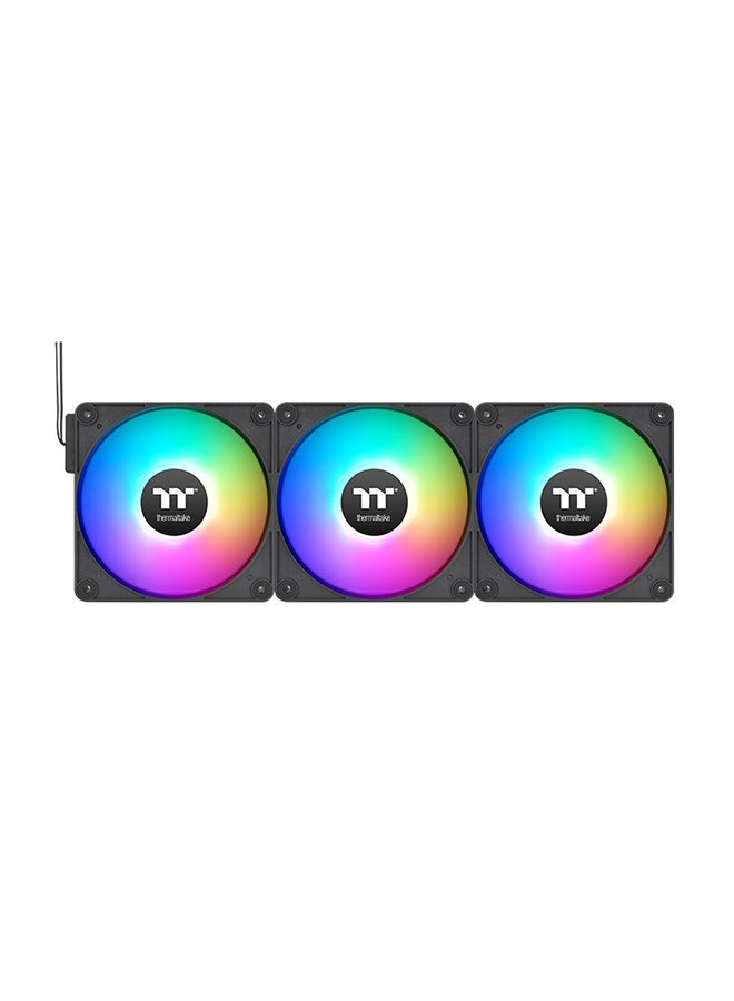 ثيرمال تيك مروحة تبريد CT120 ARGB Sync PC، سرعة المروحة PWM 500~2000 دورة في الدقيقة، تدفق هواء 57.05 CFM، محمل هيدروليكي، PWM 4 PIN، ARGB 3 PIN، عبوة من 3 قطع| CL-F181-PL12SW-A  - Image 4