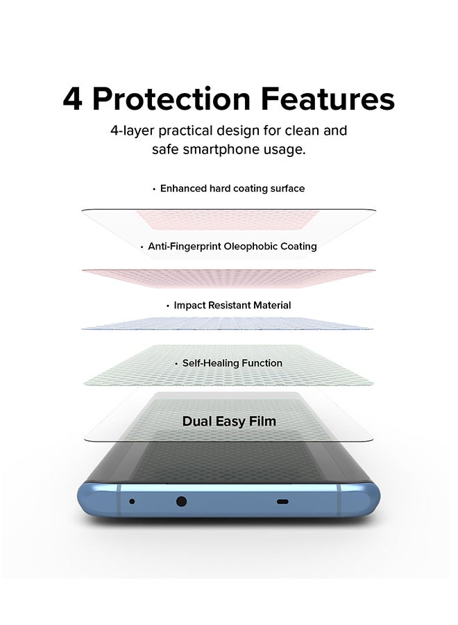 Ringke Dual Easy Film [2 Pack] Compatible with OnePlus 12R Screen Protector, Anti-Fingerprint Full Cover Protection Film with Easy Installation Tool Clear - Image 3