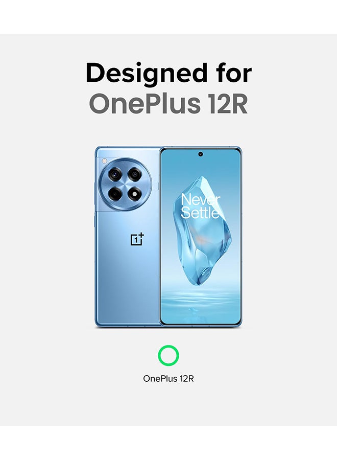 Ringke Fusion-X Compatible With OnePlus 12R 5G Case Cover Transparent Hard Back Soft Flexible TPU Bumper Shockproof Protection Back Cover Space Blue - Image 2