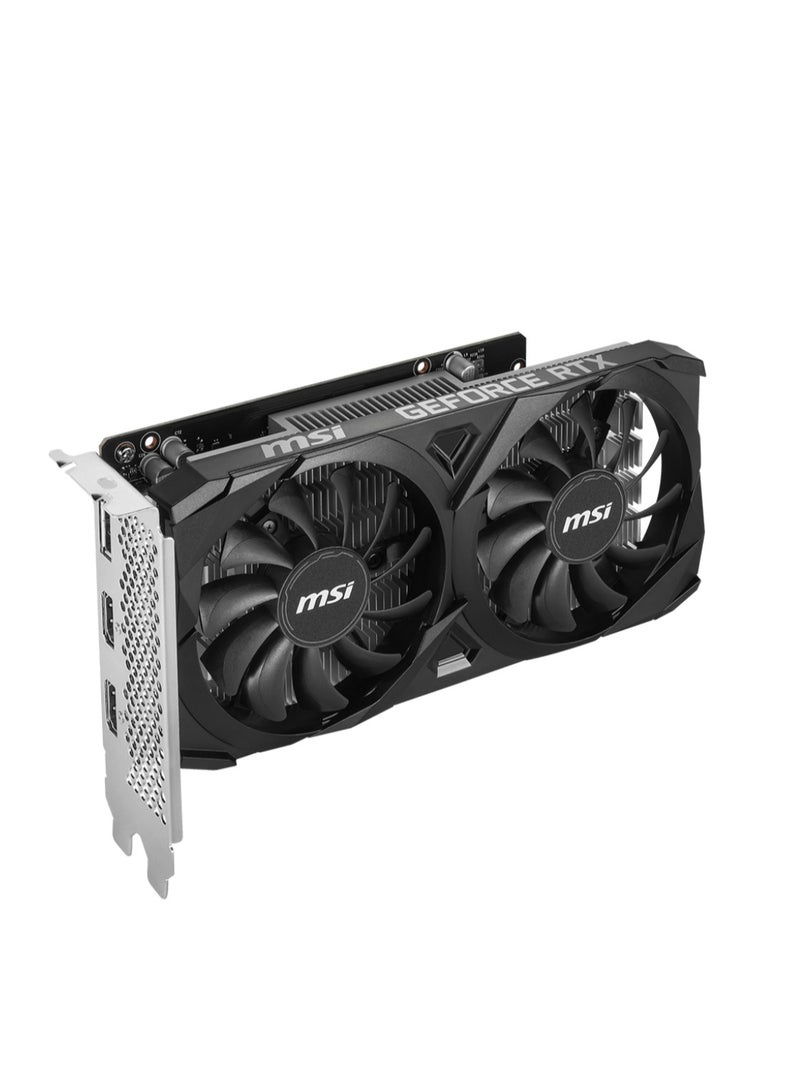 MSI - GeForce RTX 3050 Ventus 2X OC Graphics Card, 6GB GDDR6 96-Bit Memory, 1492 MHz Boost Clocks, 2304 CUDA Cores, 14 Gbps Memory Speed, PCI Express Gen 4 x16, HDMI / DP | 912-V812-016 - Image 1