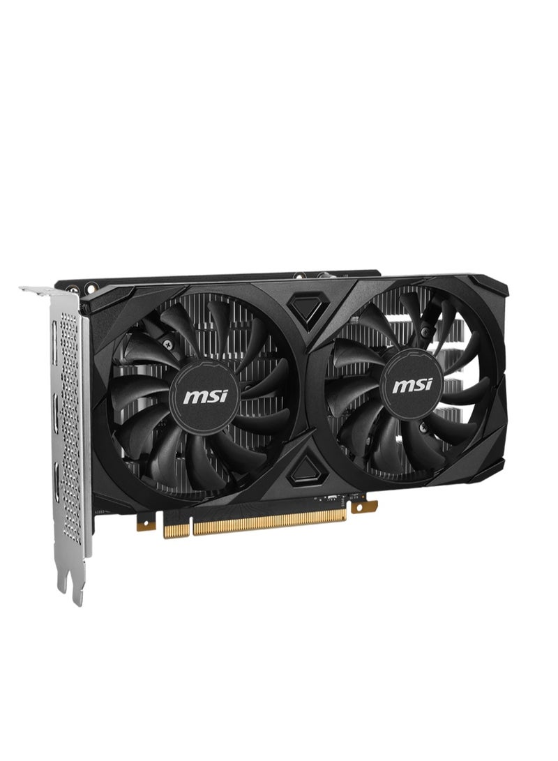 MSI - GeForce RTX 3050 Ventus 2X OC Graphics Card, 6GB GDDR6 96-Bit Memory, 1492 MHz Boost Clocks, 2304 CUDA Cores, 14 Gbps Memory Speed, PCI Express Gen 4 x16, HDMI / DP | 912-V812-016 - Image 1