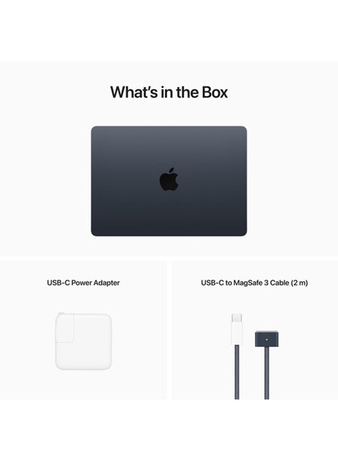 ابل  Renewed - MacBook Air MLY33 (2022) 13.6-Inch Display,M2 chip with 8-core CPU/8 Core GPU/256GB SSD/macOS English Midnight - Image 2