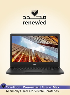Renewed - Latitude 3400 With 14-Inch HD Display,Intel Core i5/Quad Core/8th Gen/8GB RAM/256GB SSD/Intel UHD Graphics/Windows 10 English/Arabic Black