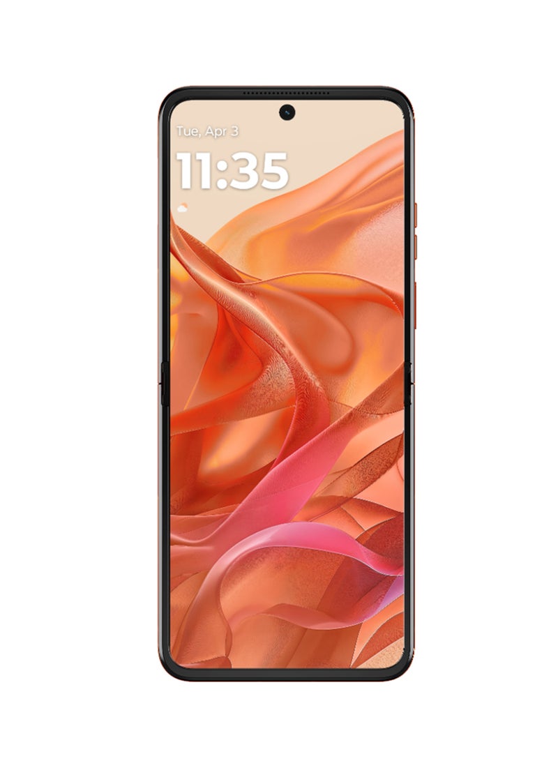 موتورولا Razr 50 Ultra 5G ثنائي الشريحة Peach Fuzz وذاكرة الوصول العشوائي (RAM) سعة 12 جيجابايت وسعة 512 جيجابايت - الإصدار الدولي  - Image 1
