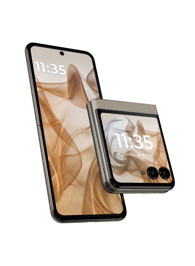 موتورولا Razr 50 Ultra 5G ثنائي الشريحة باللون الأخضر الربيعي وذاكرة الوصول العشوائي (RAM) سعة 12 جيجابايت وسعة 512 جيجابايت - الإصدار الدولي  - Image 2