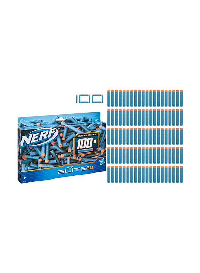 NERF Elite 2.0 100-Dart Refill Pack For  Blasters That Use  Elite Darts, Includes 100  Elite Darts, Kids Outdoor Toys & Games  - Image 1