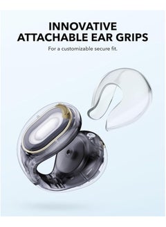 Soundcore Open-Ear Earbuds, Clip-On Headphones, Lightweight Comfort, Stable Fit, Firm-Shell Design, Attachable Ear Grips, Big Drivers for Clear Audio, 30H Play, IPX4 Water-Resistant Black  - Image 3