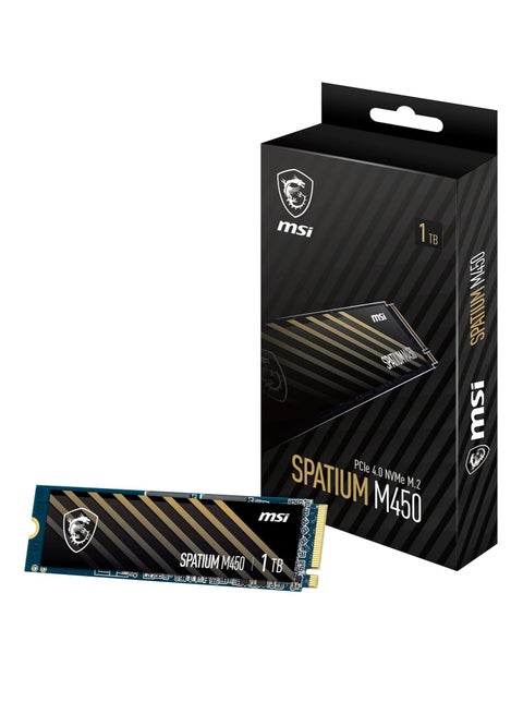 Spatium M450 PCIe 4.0 NVMe M.2 1TB Internal Gaming SSD up to 3600MB/s 3D NAND Up to 1200 TBW, Black 1 TB