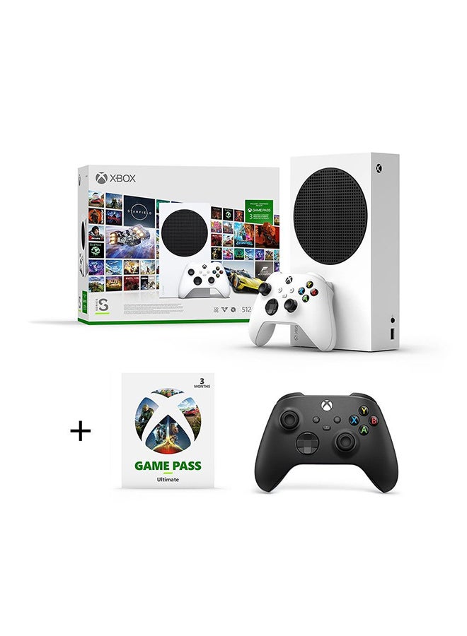 Microsoft Xbox Series S Console 512GB + 3 Months Game Pass + Black Wireless Controller  - Image 1