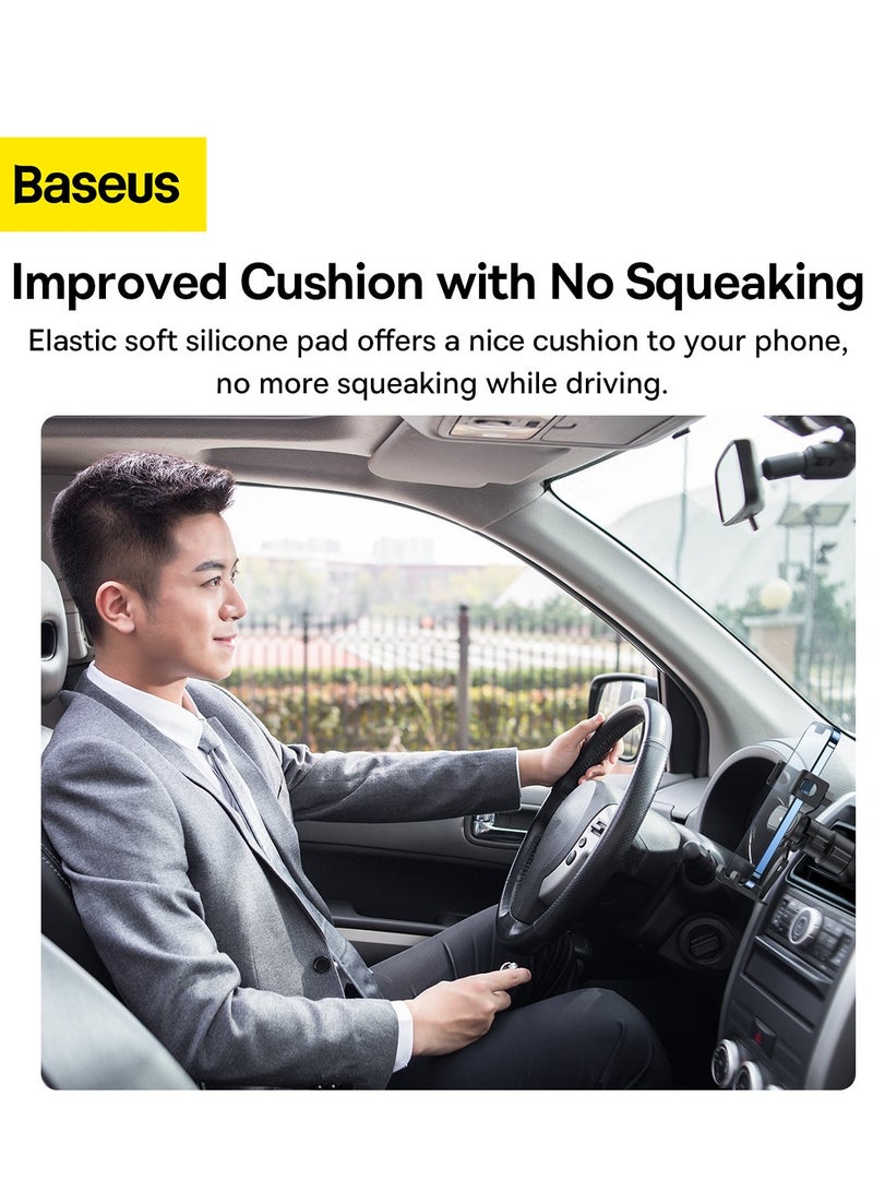 Baseus Mobile Holder for Car 2024 Upgraded Hook Shape Clip Car Phone Holder for Air Vent Auto Lock Car Mobile Holder iPhone Holder Car for iPhone 13/14/15 Pro Max Galaxy S21/22/23/24 Ultra, etc Black - Image 4