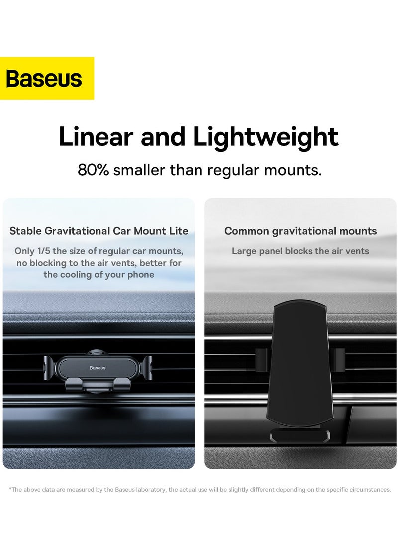 Baseus Mobile Holder for Car 2024 Upgraded Hook Shape Clip Car Phone Holder for Air Vent Auto Lock Car Mobile Holder iPhone Holder Car for iPhone 13/14/15 Pro Max Galaxy S21/22/23/24 Ultra, etc Black - Image 5