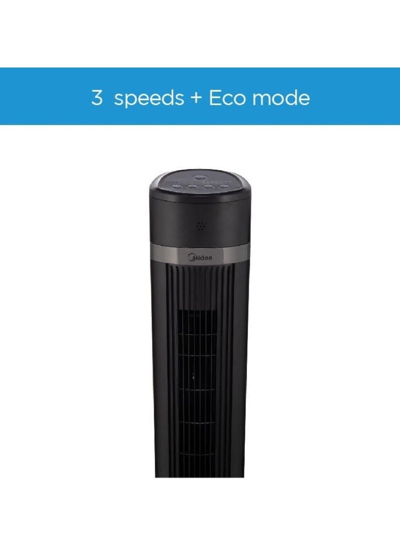 Midea - Tower Fan With Multifunction Remote Control 45 W FZ1018TRB Black - Image 1