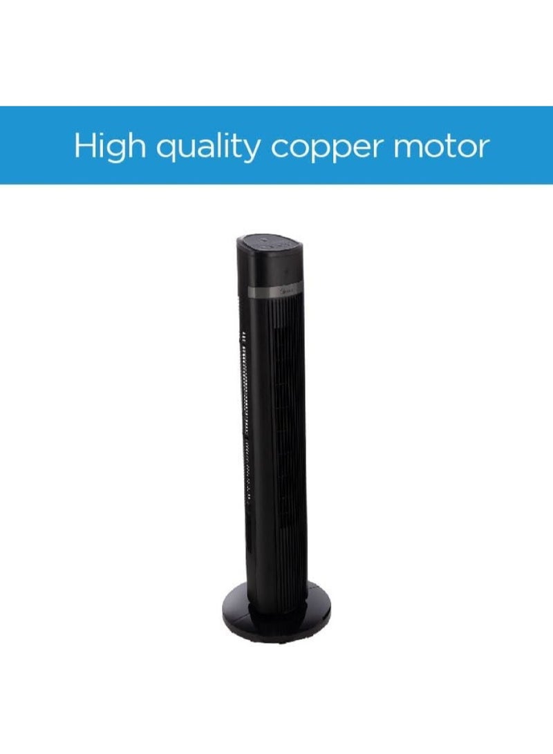 Midea - Tower Fan With Multifunction Remote Control 45 W FZ1018TRB Black - Image 1