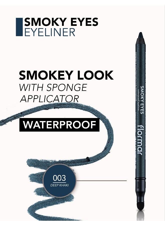 فلورمار كحل عيون مدخنة مقاوم للماء - كاكي عميق - Image 4