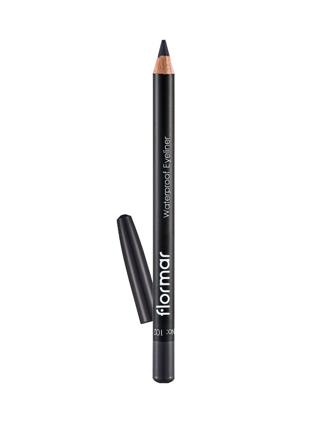 flormar Waterproof Eyeliner – 102 Smoky Grey – Waterproof Pencil Eyeliner, Precise Tip, Long-Wear Smooth Application - Image 1