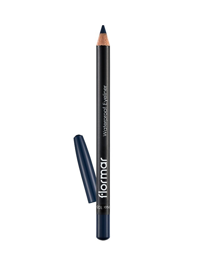flormar Waterproof Eyeliner – 103 Navy Blue – Waterproof Pencil Eyeliner, Precise Tip, Long-Wear Smooth Application - Image 1