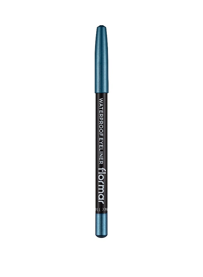 flormar Waterproof Eyeliner – 114 Blue Sky – Waterproof Pencil Eyeliner, Precise Tip, Long-Wear Smooth Application - Image 3