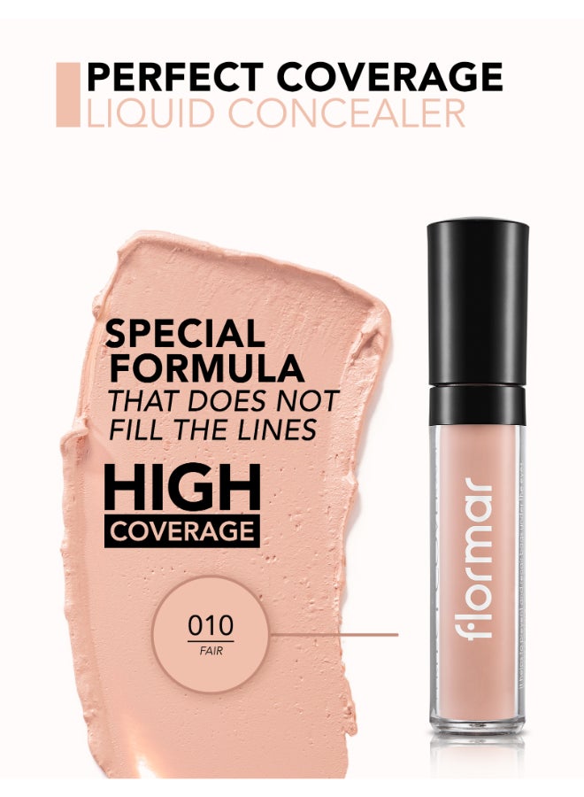 flormar Perfect Coverage Liquid Concealer - 10 Fair - Image 4