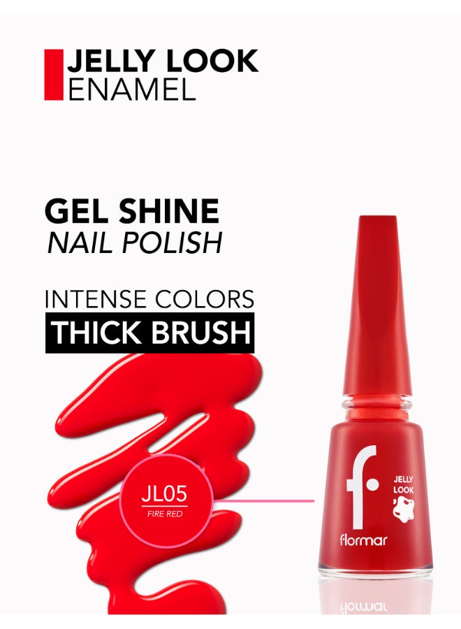 flormar Jelly Look Nail Enamel - JL04 Scarlet - Image 4