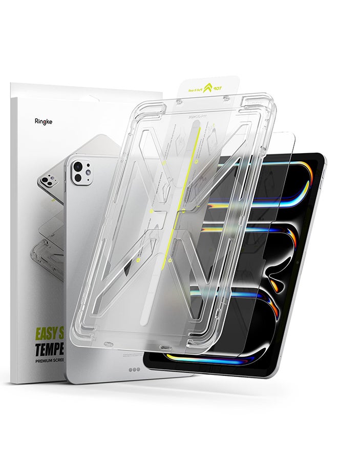Ringke Tempered Glass [Easy Slide] Compatible with iPad Pro 11" M4 (2024) Screen Protector Shatterproof Premium 9H Hardness, Anti-Scratch, Easy to Install Clear  - Image 1
