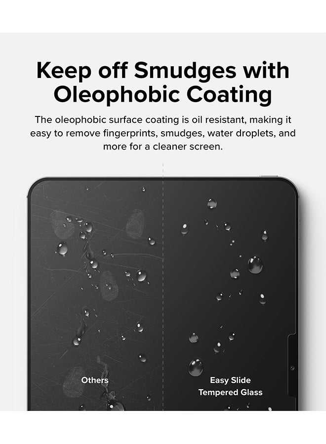 Ringke Tempered Glass [Easy Slide] Compatible with iPad Pro 11" M4 (2024) Screen Protector Shatterproof Premium 9H Hardness, Anti-Scratch, Easy to Install Clear  - Image 4