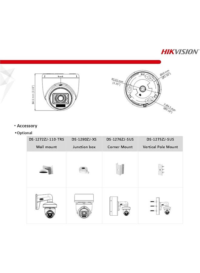 HIKVISION Dual Light Audio Fixed Turret Camera 2.8-3.6 mm  - Image 4