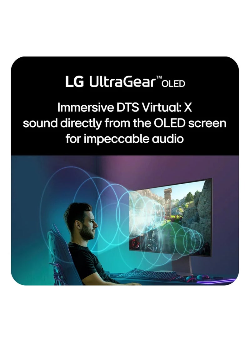 LG - 32 inch Ultragear OLED Gaming Monitor UHD 240Hz 0.03ms DisplayHDR True Black 400 AMD FreeSync Premium Pro NVIDIA G-Sync HDMI 2.1 DisplayPort Tilt/Height/Swivel Stand 32GS95UE Black - Image 1