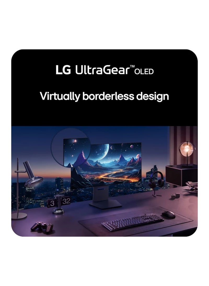 LG - 32 inch Ultragear OLED Gaming Monitor UHD 240Hz 0.03ms DisplayHDR True Black 400 AMD FreeSync Premium Pro NVIDIA G-Sync HDMI 2.1 DisplayPort Tilt/Height/Swivel Stand 32GS95UE Black - Image 1
