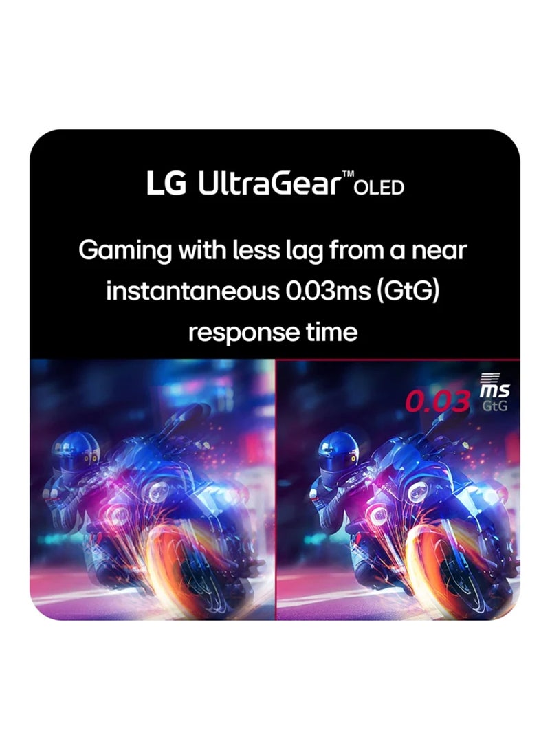 LG - 32 inch Ultragear OLED Gaming Monitor UHD 240Hz 0.03ms DisplayHDR True Black 400 AMD FreeSync Premium Pro NVIDIA G-Sync HDMI 2.1 DisplayPort Tilt/Height/Swivel Stand 32GS95UE Black - Image 1