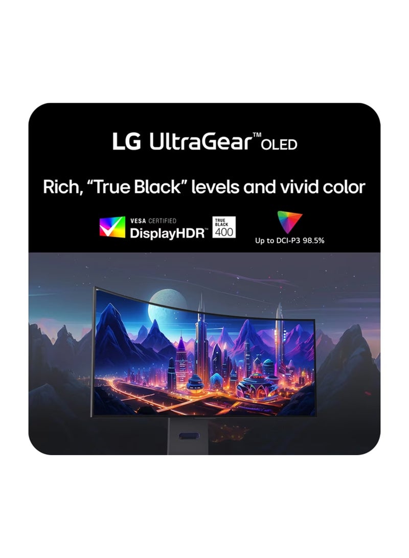 LG - 32 inch Ultragear OLED Gaming Monitor UHD 240Hz 0.03ms DisplayHDR True Black 400 AMD FreeSync Premium Pro NVIDIA G-Sync HDMI 2.1 DisplayPort Tilt/Height/Swivel Stand 32GS95UE Black - Image 1