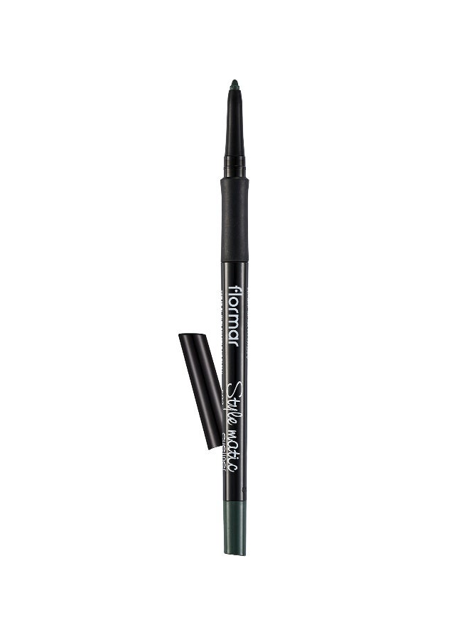 flormar Stylematic Eyeliner – S08 Serious Green – Twist-Up Waterproof Eye Pencil, High-Pigment Color, Smudge-Resistant, Quick-Setting, Long-Lasting Definition - Image 1